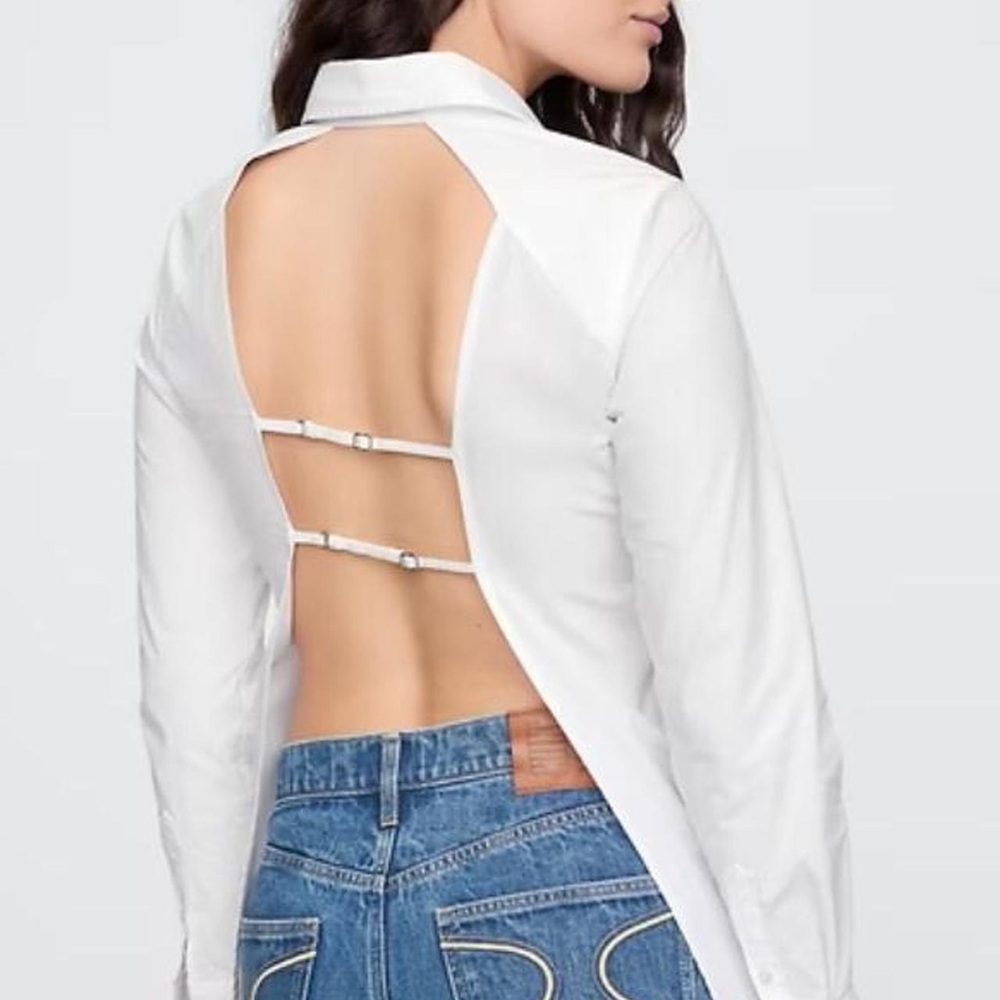 Gap x Ganni Open Back white shirt